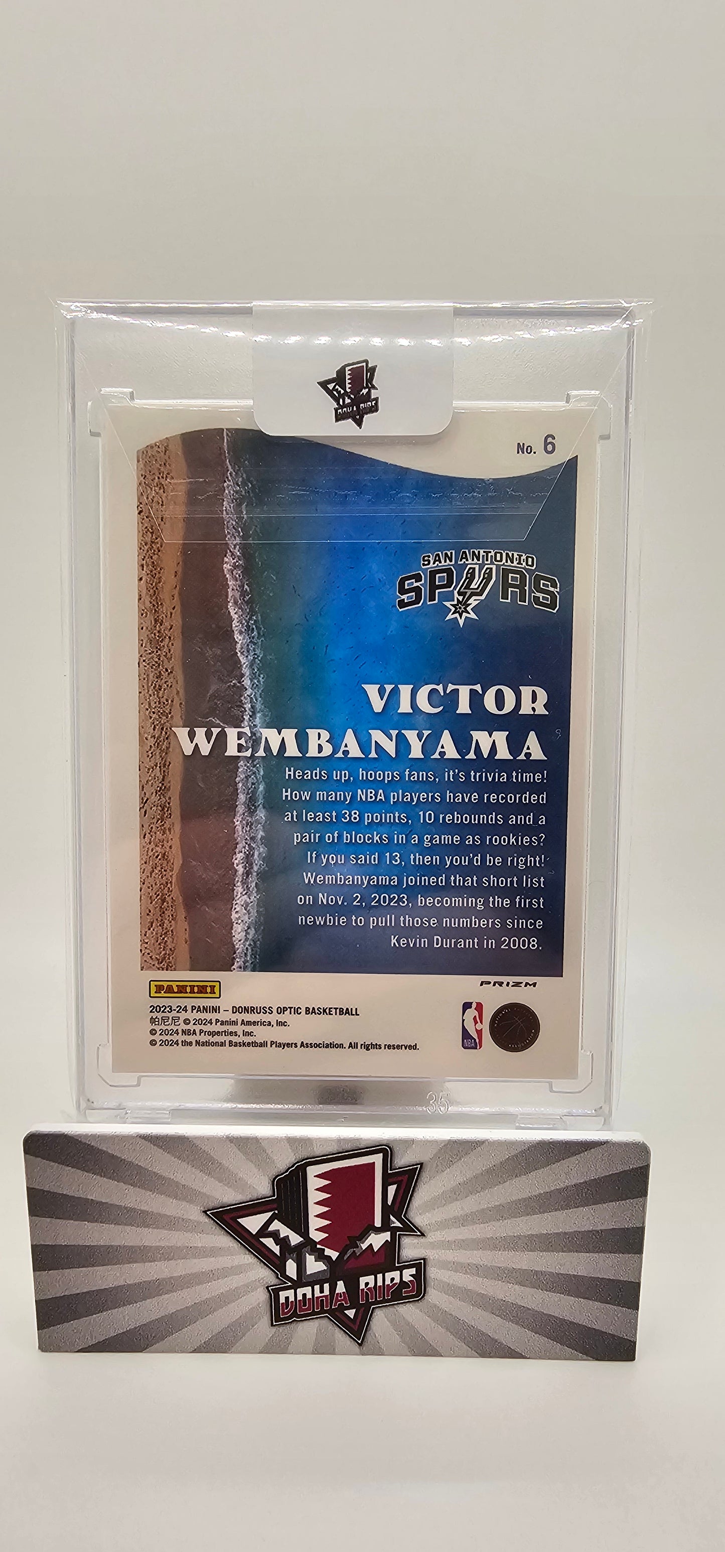 2023/24 Victor Wembanyama Optic Splash Purple Prizm