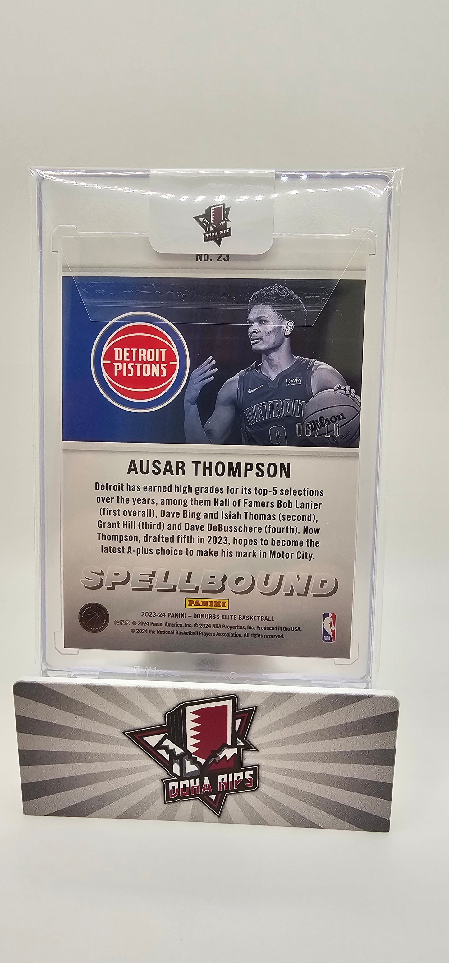 2023/24 Ausar Thompson Donruss Elite Spellbound A Gold 6/10