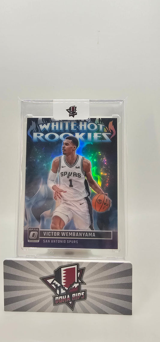 2023/24 Optic Victor Wembanyama White Hot Rookies Purple Prizm