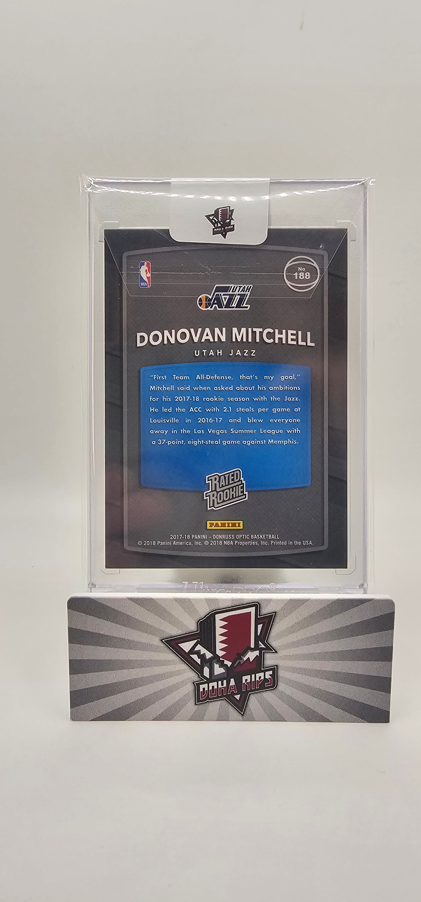 2017/18 Optic Donovan Mitchell Rated Rookie Red and Yellow