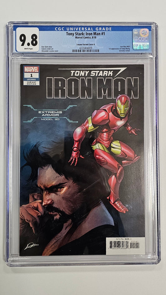 Tony Stark: Iron Man #1 Lozano Variant A August 2018 CGC 9.8