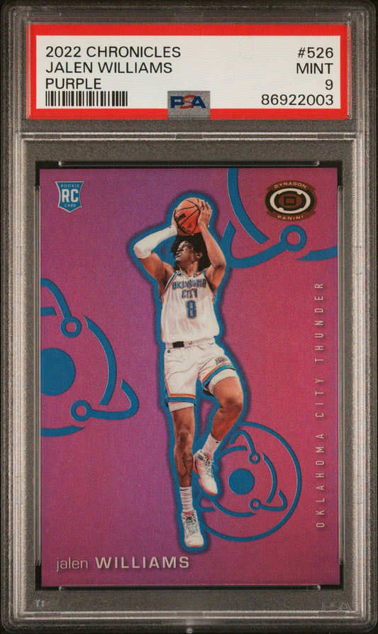 2022/23 Chronicles Jalen Williams Purple 05/49 PSA 9