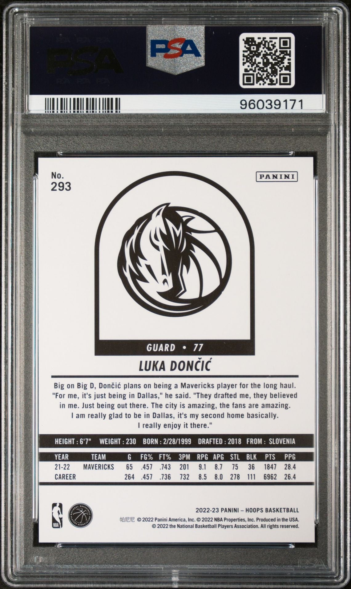 2022/23 NBA Hoops Luka Doncic Artist Proof 14/25