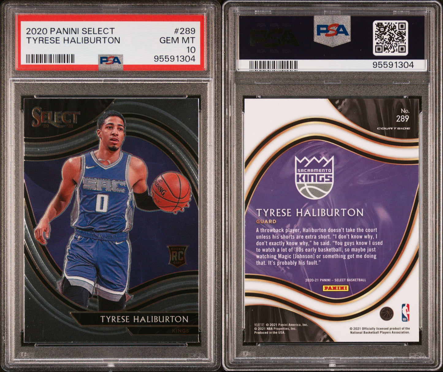 2020/21 Select Tyrese Haliburton Courtside Rookie PSA 10