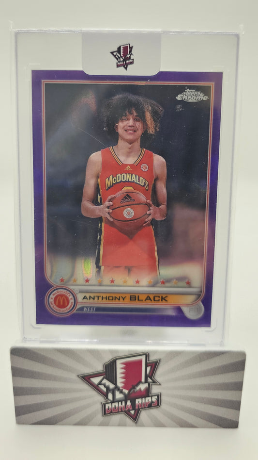 2022 Topps Chrome Anthony Black McDonald's All American Purple 108/299