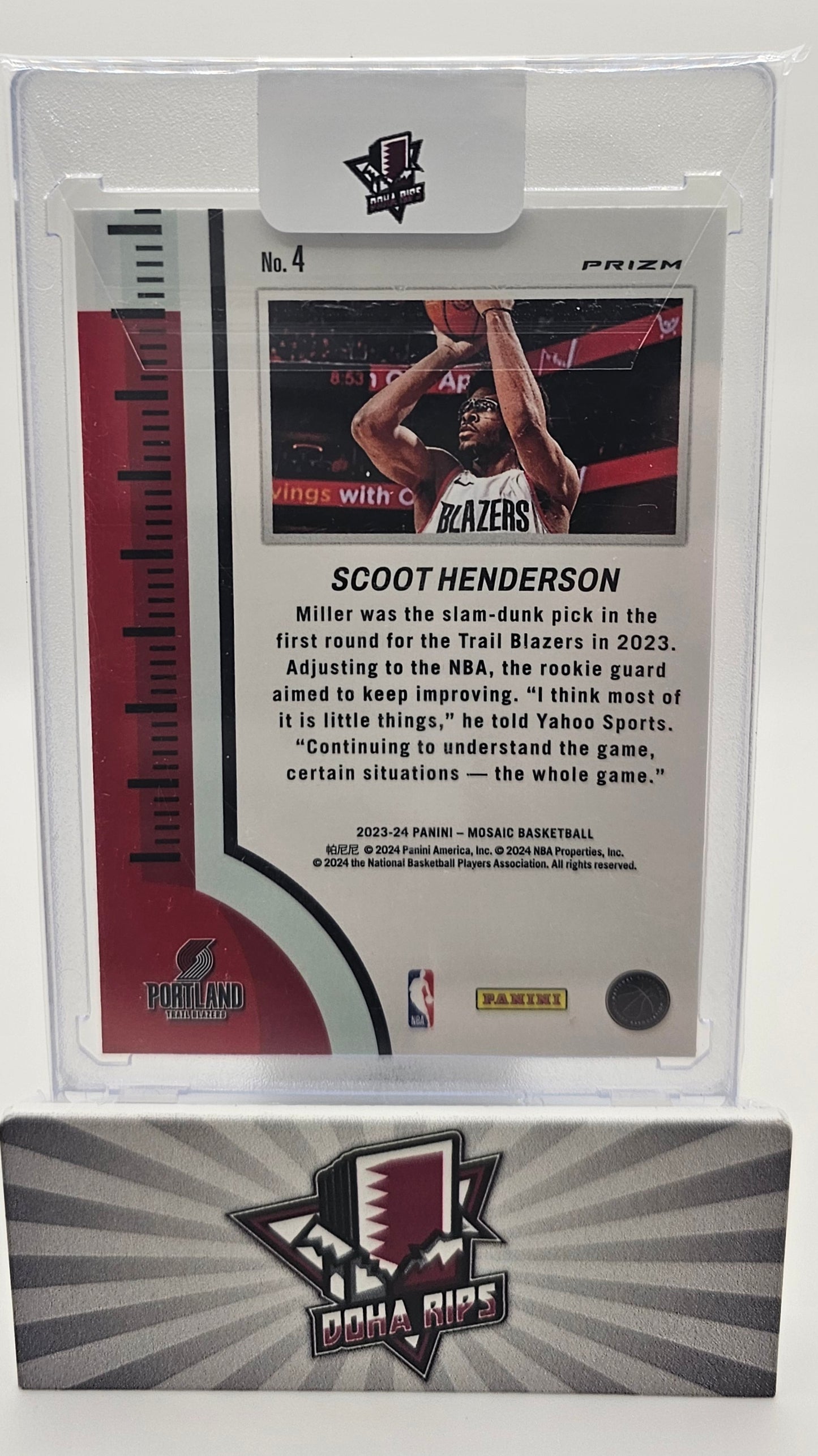 2023/24 Mosaic Scoot Henderson Heat Check Red Prizm