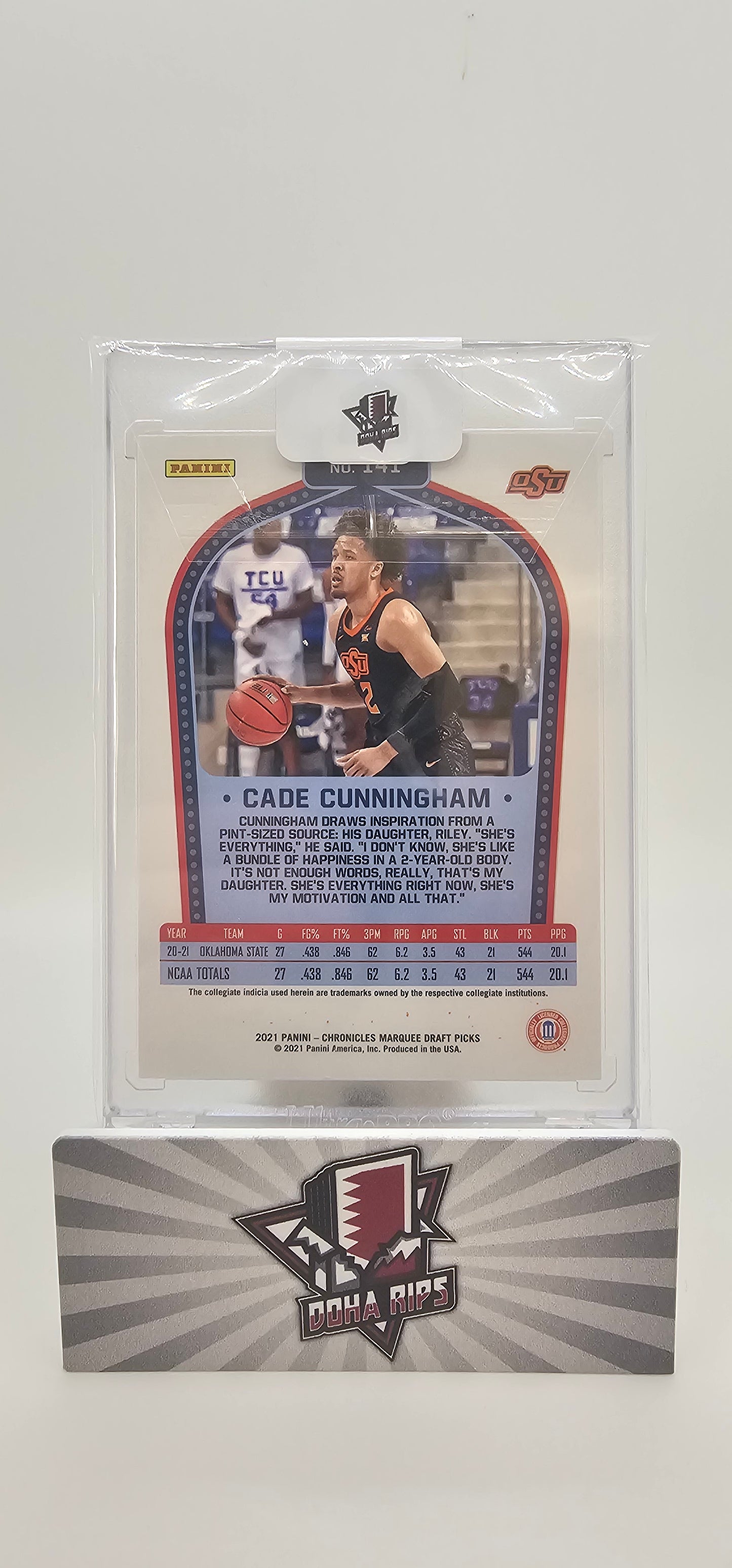 2020/21 Chronicles Marquee Draft Picks Cade Cunningham Orange Prizm Rookie Card