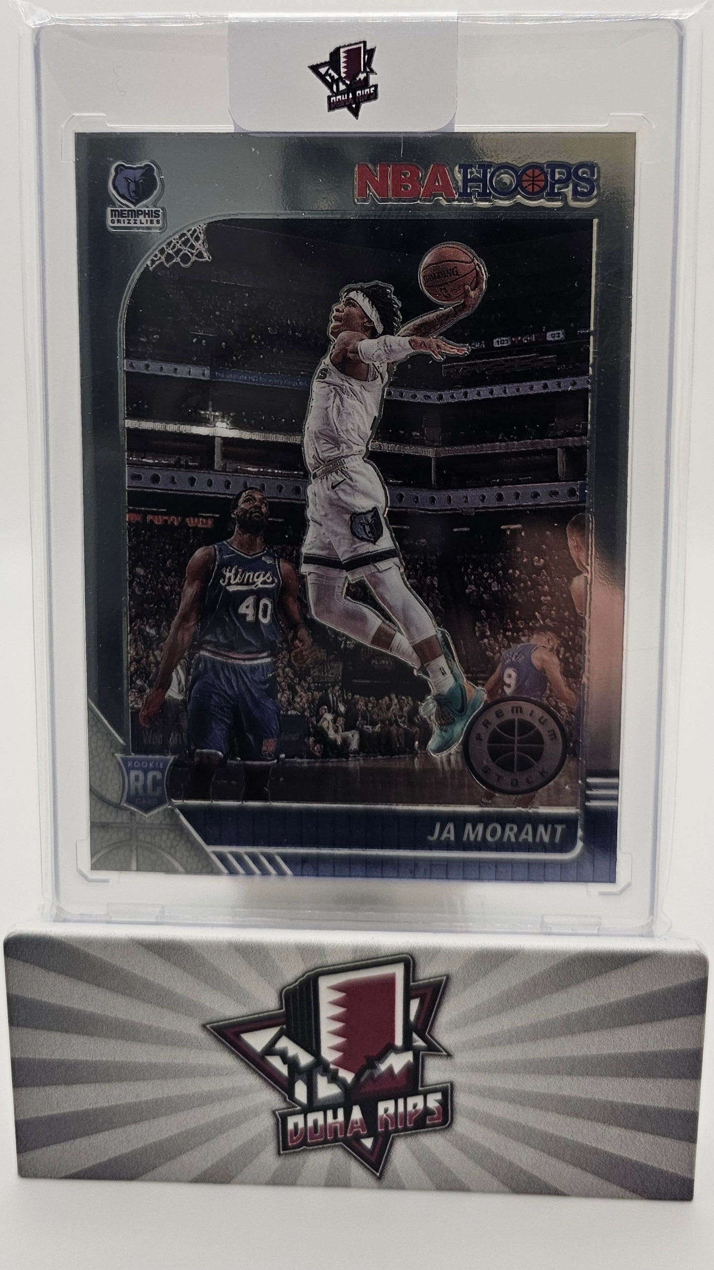 2019/20 NBA Hoops Ja Morant Premium Stock Rookie Card