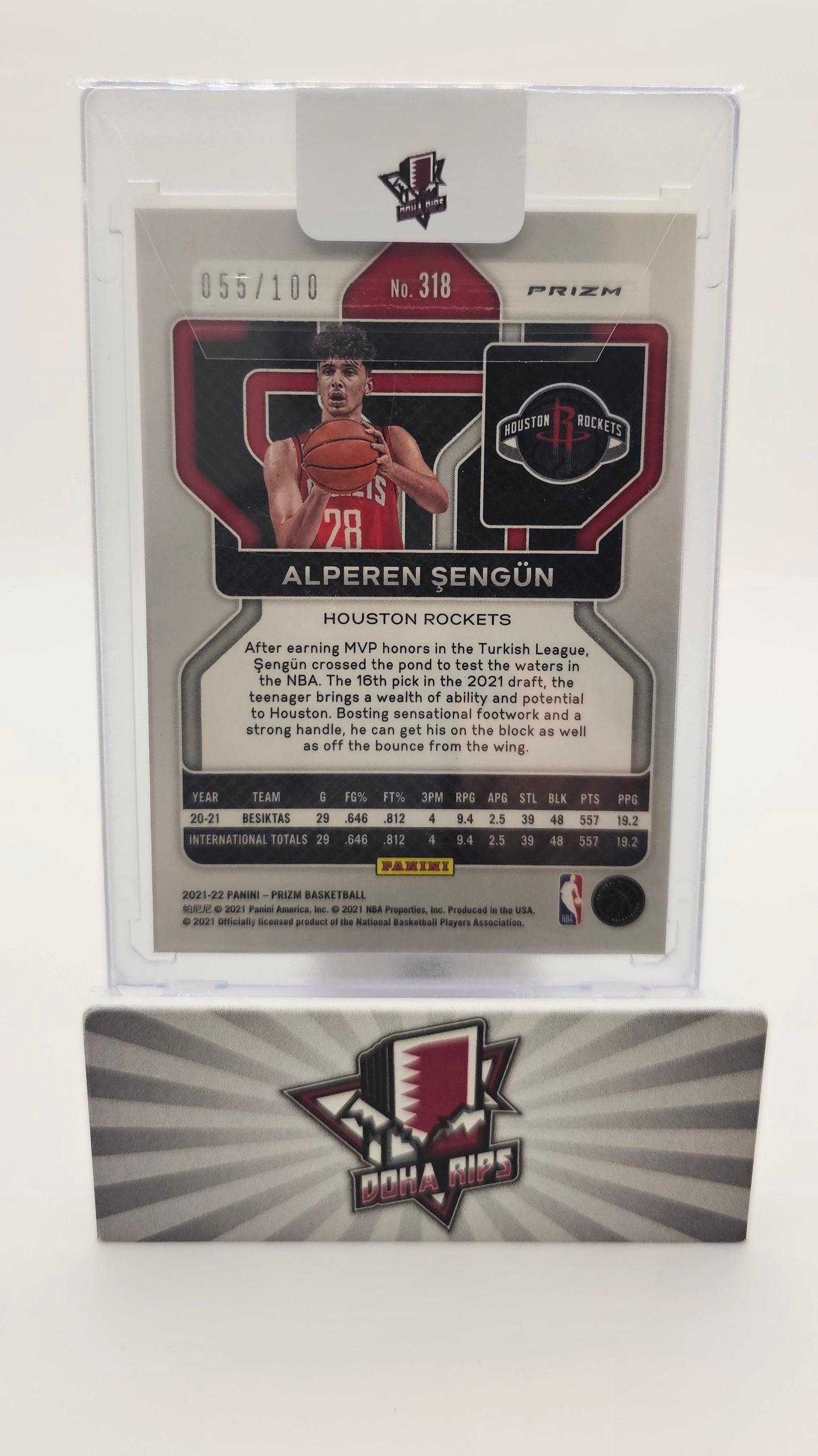 2021/22 Prizm Alperen Sengün Red Fastbreak 55/100